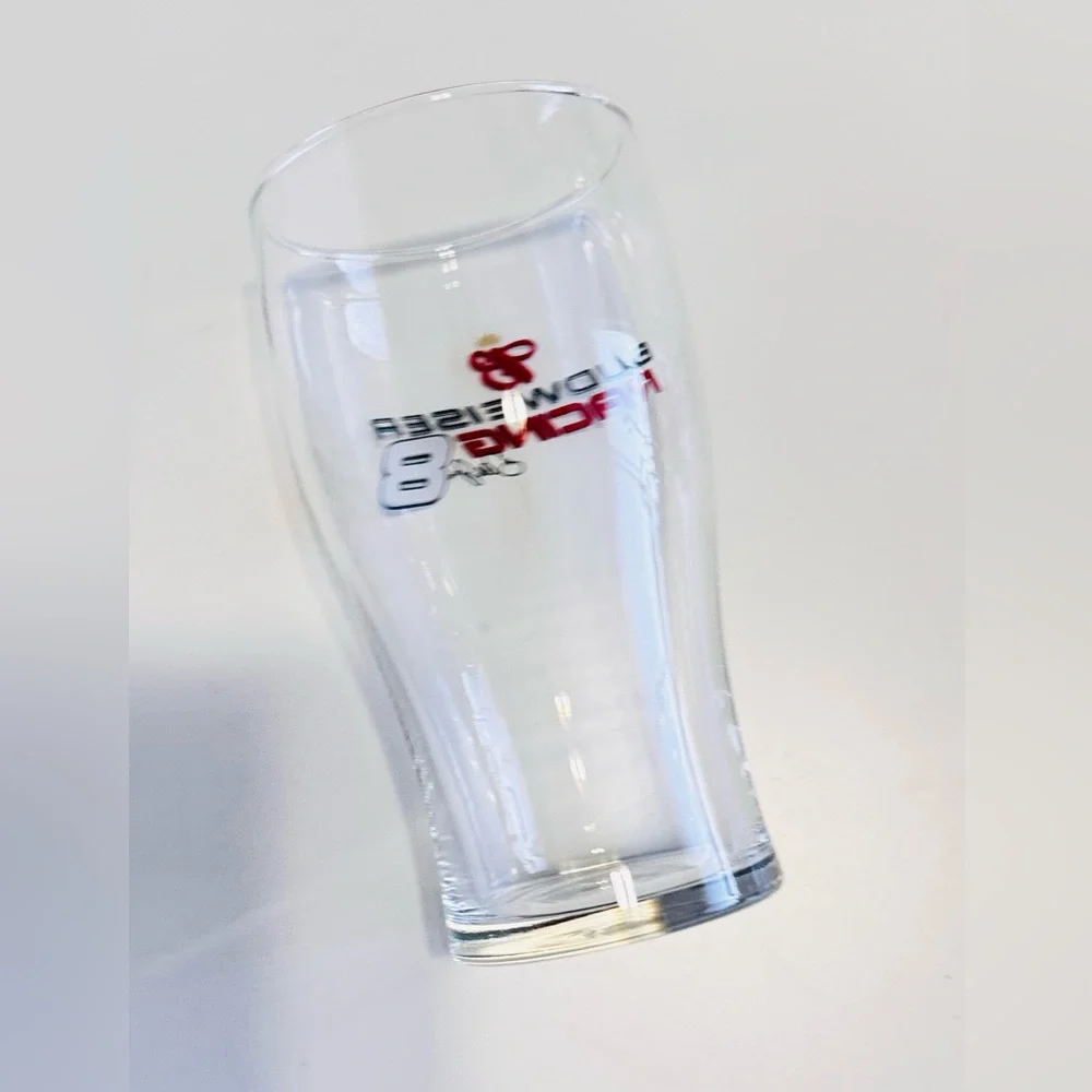 BUDWEISER Racing Beer Pint Glass w Dale Earnhardt Jr #8 Red & Black Logo